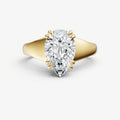 Large Taper Oval Engagment Ring with Double Claws