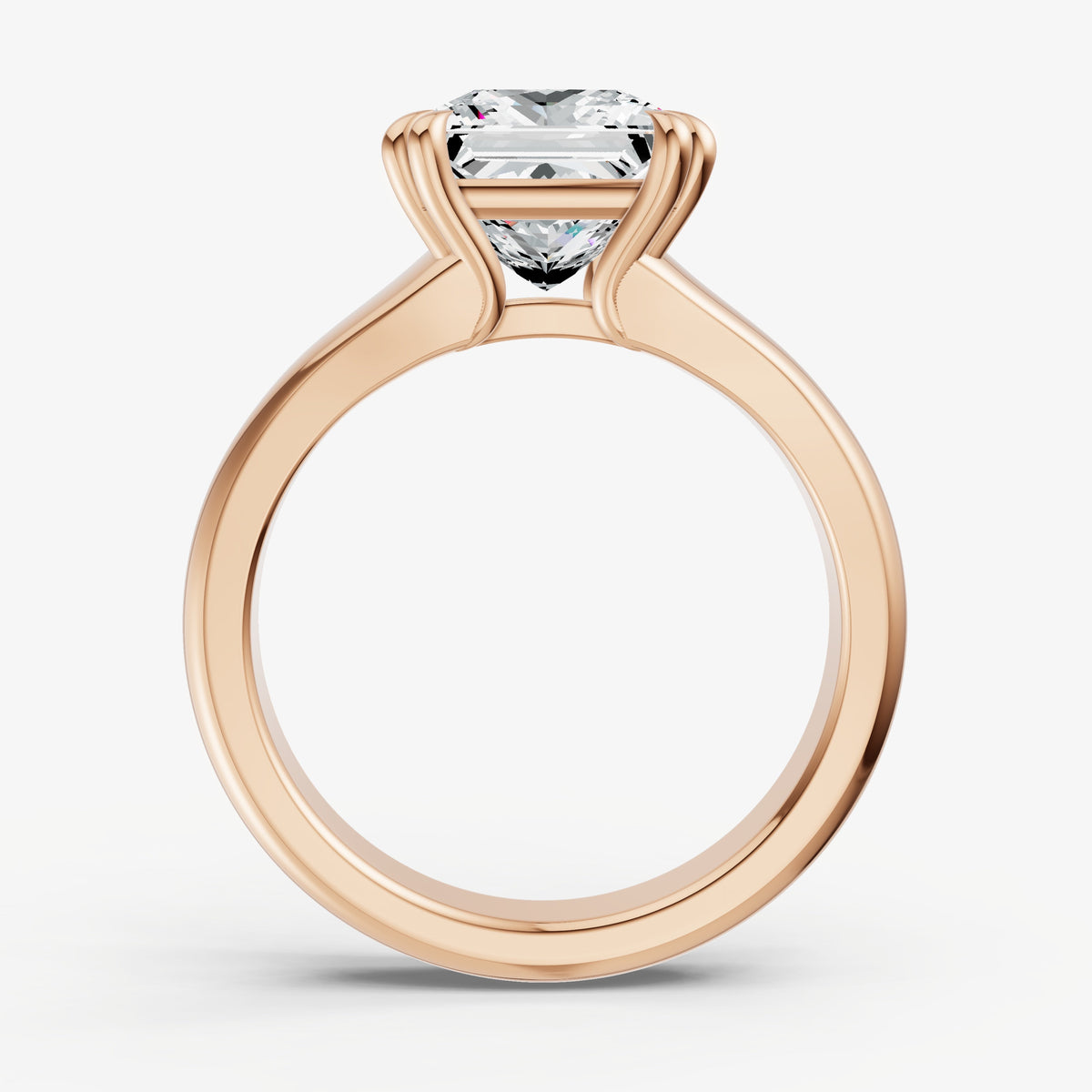 Large Taper Princess Engagment Ring with Double Claws