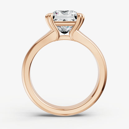Large Taper Princess Engagment Ring with Double Claws