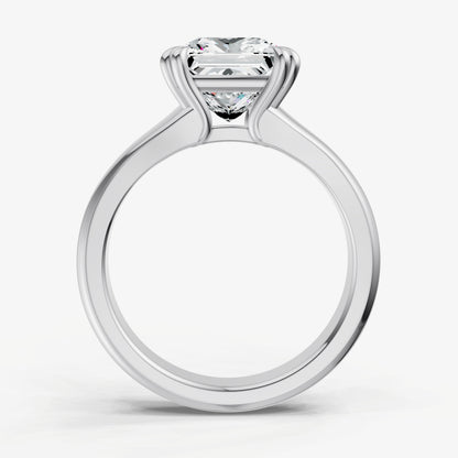 Large Taper Princess Engagment Ring with Double Claws