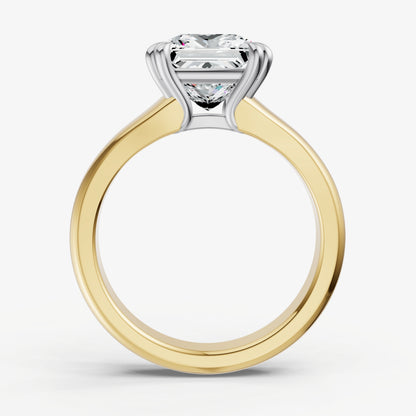 Large Taper Princess Engagment Ring with Double Claws