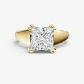 Large Taper Princess Engagment Ring with Double Claws