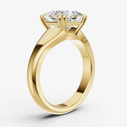 Large Taper Princess Engagment Ring with Double Claws