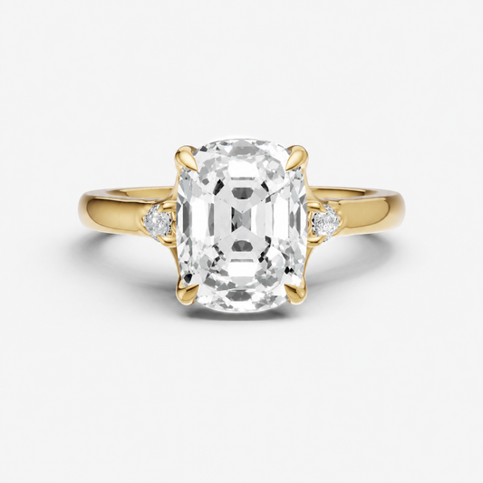 Old Miner Vintage Ring with Pear Side Diamonds