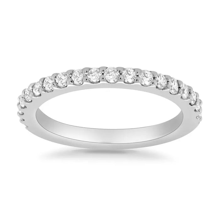 0.02ct Round Brilliant Cut Diamond Prong Set Wedding Ring