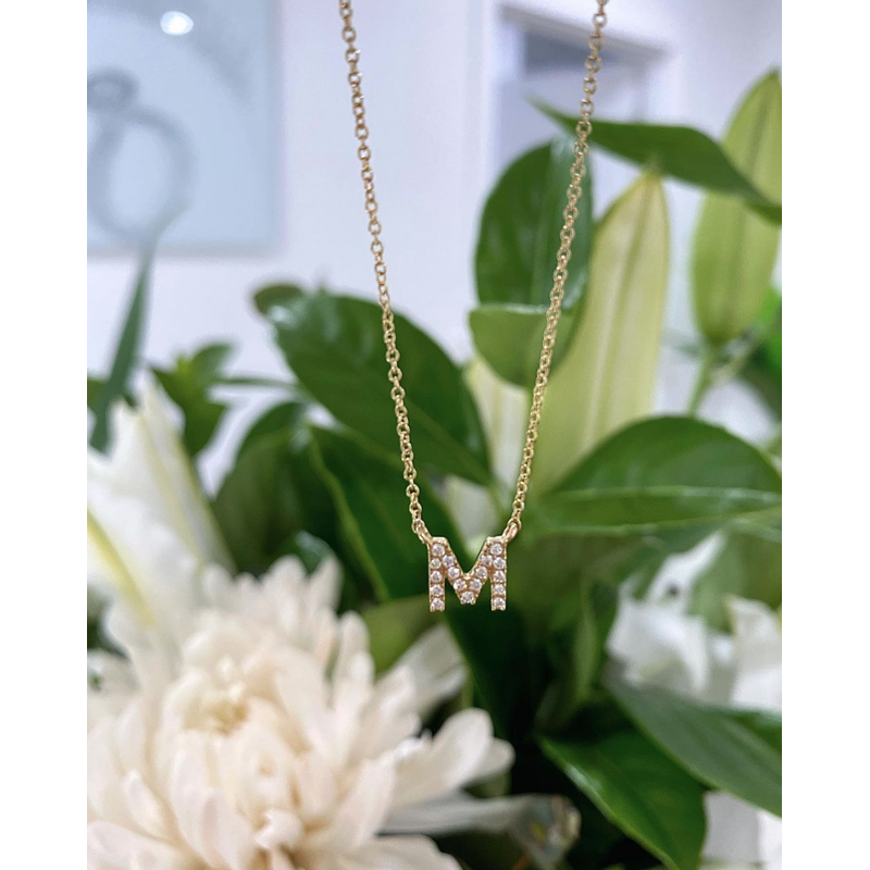 Custom Initial Diamond Necklace