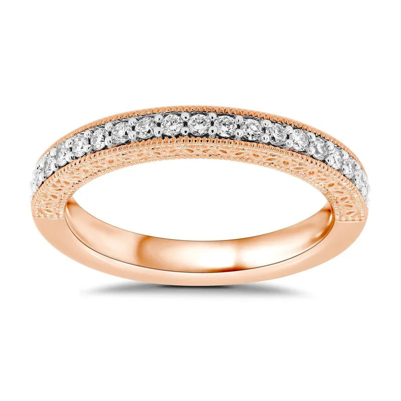 Milgrain Diamond Wedding Ring