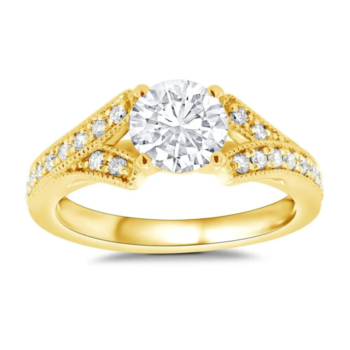 Lab Grown Round Ophelia Engagement Ring