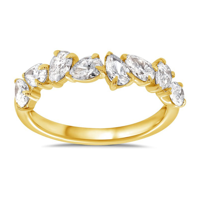 Fancy Pear Shaped Diamond Wedding Ring