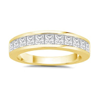 Princess Cut Diamond Channel Set Wedding Ring