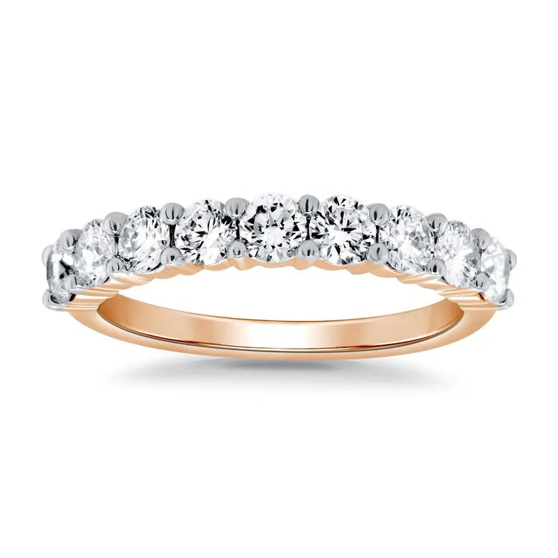 0.10ct Round Brilliant Cut Diamond Prong Set Wedding Ring
