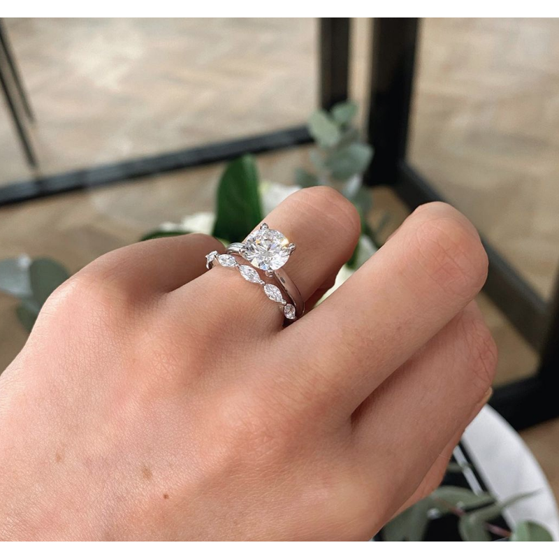 Marquise Bar Set Eternity Wedding Band Unique Diamonds