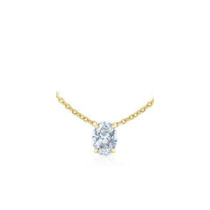 0.30ct Floating Oval Necklace
