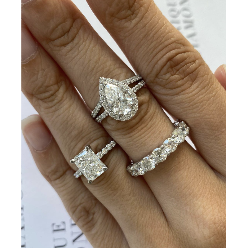 0.30ct Round Brilliant Cut Diamond Prong Set Wedding Ring