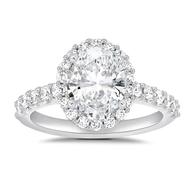 Halo oval hot sale engagement rings