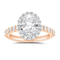 Lab Grown Oval Holly Halo Engagement Ring