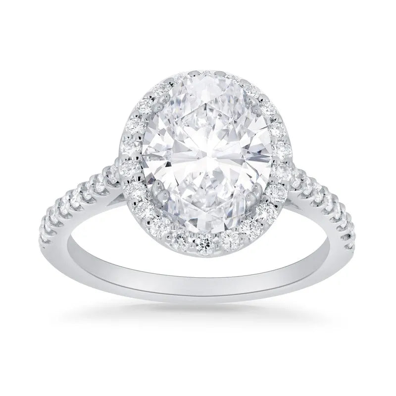 Oval Stella Halo Engagement Ring