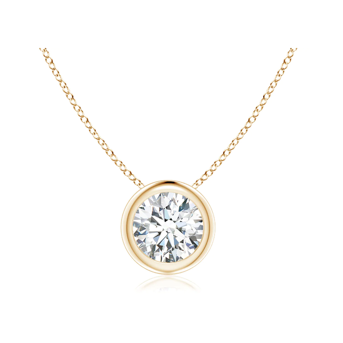 0.10ct Bezel Floating Diamond Necklace
