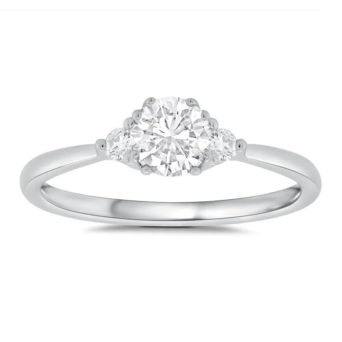 Round Rosemary Trilogy Engagement Ring