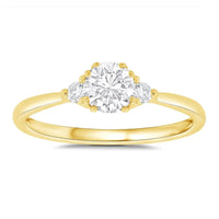 Round Rosemary Trilogy Engagement Ring