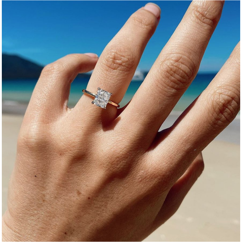 Lab Grown Radiant Pippa Engagement Ring