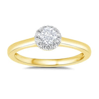 Round Petite Freya Halo Engagement Ring
