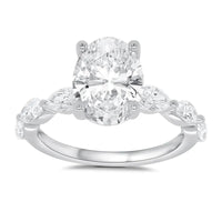 Oval Marquise Engagement Ring
