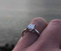 Cathedral Princess Solitaire Engagement Ring