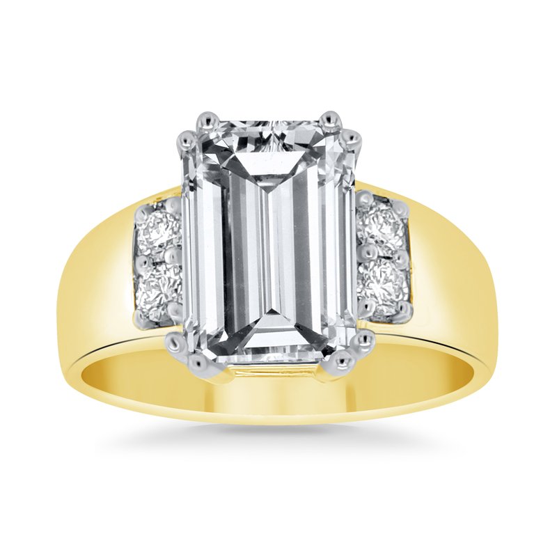 Emerald Cigar Engagement Ring