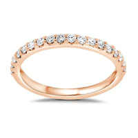 0.03ct Round Brilliant cut Diamond Prong Set Wedding Ring