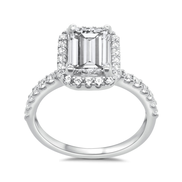 Camila Emerald Halo Engagement Ring