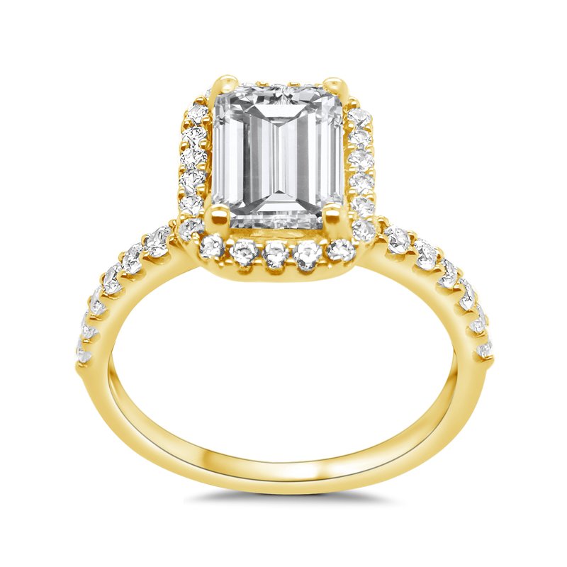 Camila Emerald Halo Engagement Ring