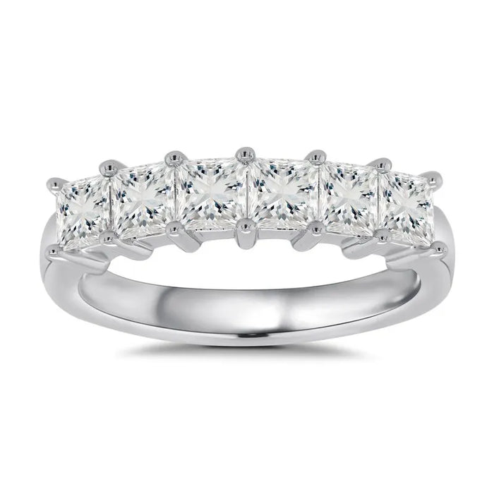 Princess Cut Diamond Prong Set Wedding Ring