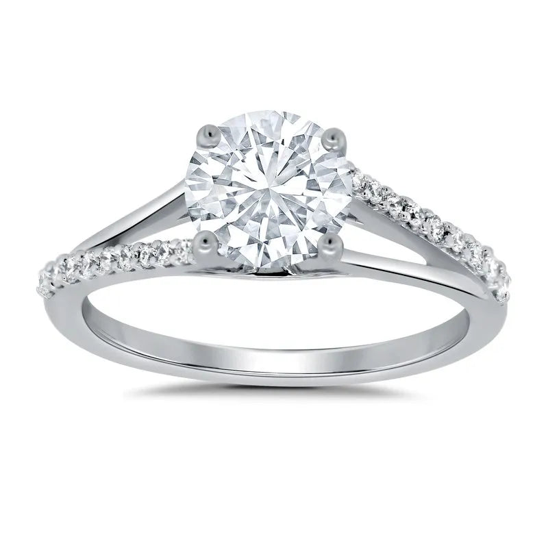 Sage Round Engagement Ring