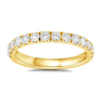 0.08ct Round Brilliant Cut Diamond French Pave Wedding Ring