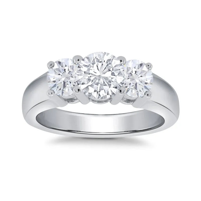 Lab Grown Round Sloane Trilogy Engagement Ring