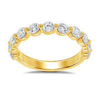0.10ct Round Brilliant Cut Diamond Bar Set Wedding Ring